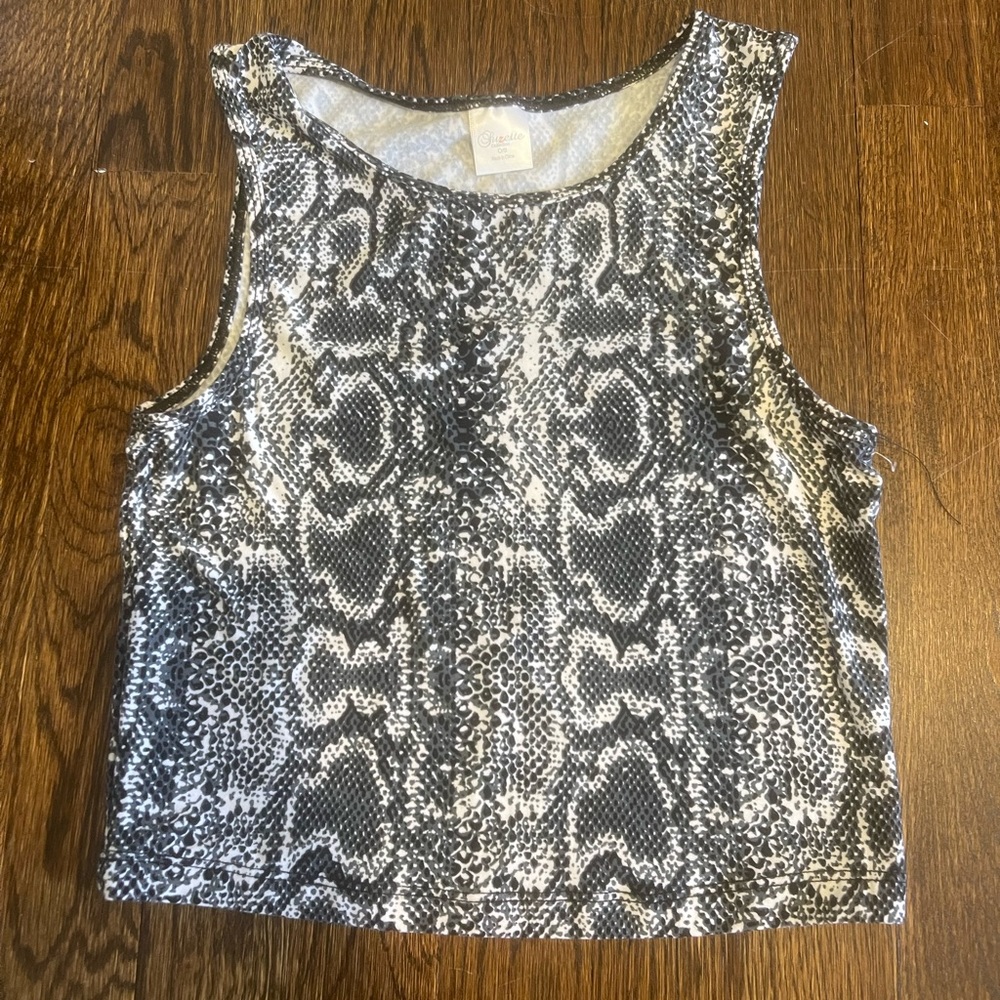 luzette o/s snakeskin tank top